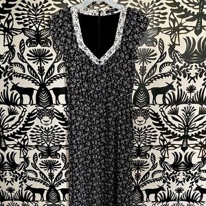 Madewell Black and White Floral Maxi dress
